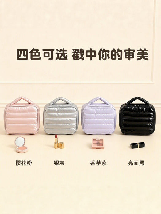 Wholesale Quilted Light Pink Women S Makeup Bag Large Capacity Travel Toiletry Organizer Home Storage Chic