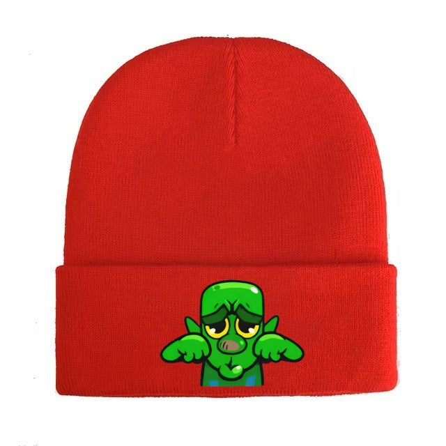Wholesale Cartoon knitted hat colorful wool hat  parent child warm hat