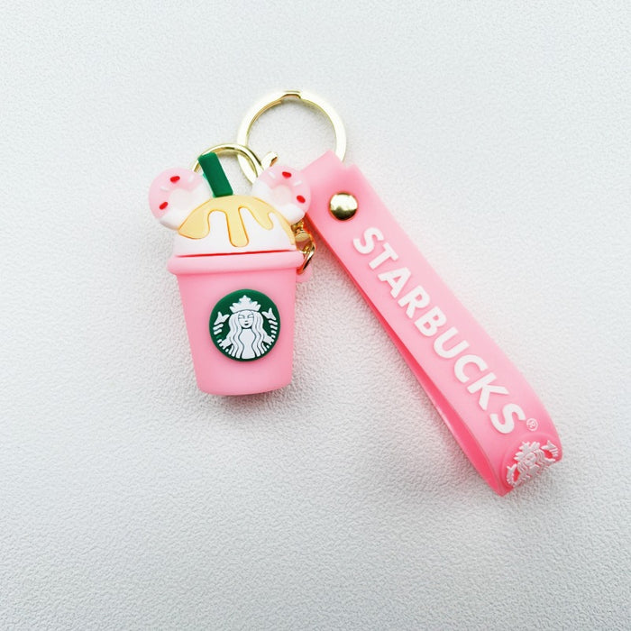 Wholesale PVC Cartoon Doll Milk Tea Cup Keychain JDC-KC-WuYi231