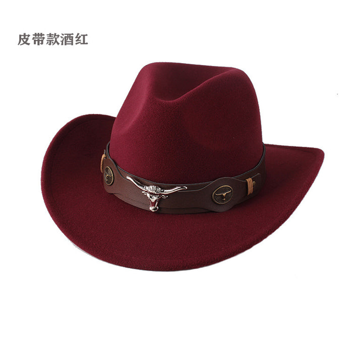 Wholesale Woolen Cowboy Hats for Men and Women Couples JDC-FH-DG017