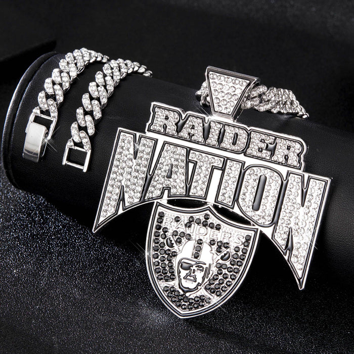 Wholesale Raiders hip-hop Cuban necklace