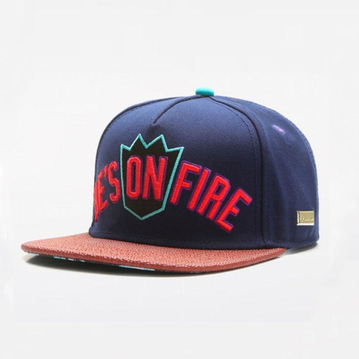 Wholesale Embroidered Hip Hop Hat Cartoon Qigong Wave Baseball Hat Adult Flat Edge Hat