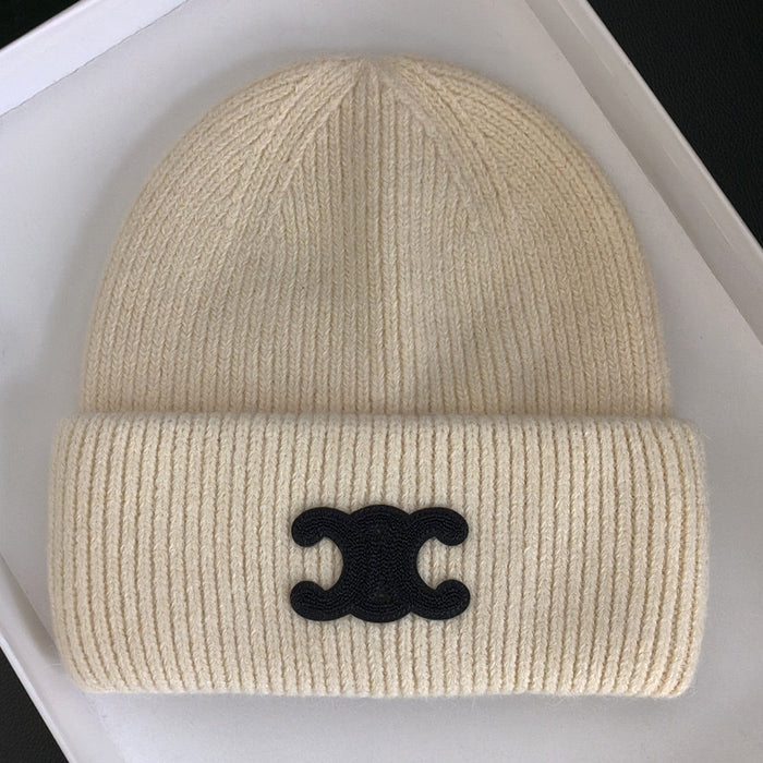 Wholesale Rabbit hair knitted hat, women's versatile woolen hat, winter warm and cold hat