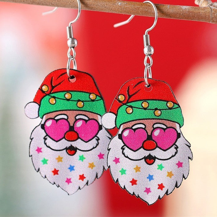 Wholesale Christmas Cartoon 2D Acrylic Drop Earrings - Trendy Party Jewelry Accessory MOQ≥2