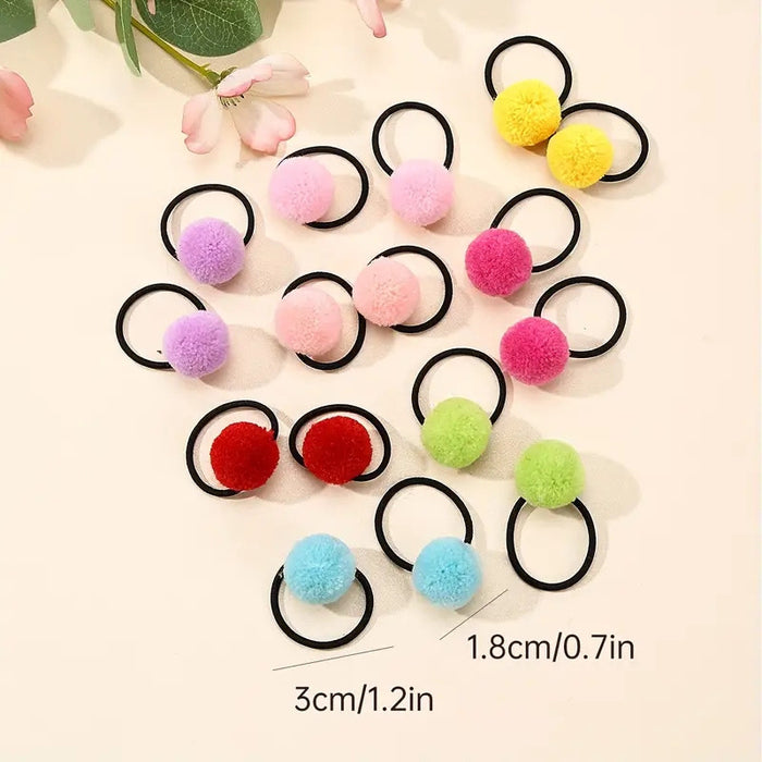 Wholesale Children's Cute Hair Ball Hair Ring Small Rubber Band JDC-HS-Zhenr003