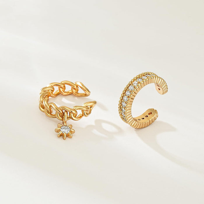 Wholesale Ear bone clip with stylish design and chain style ear clip without ear holes