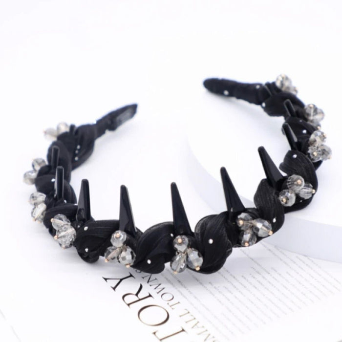 Wholesale Fluffy Elegant Toothed Comb Design Hair Hoop Hair Accessories Headband