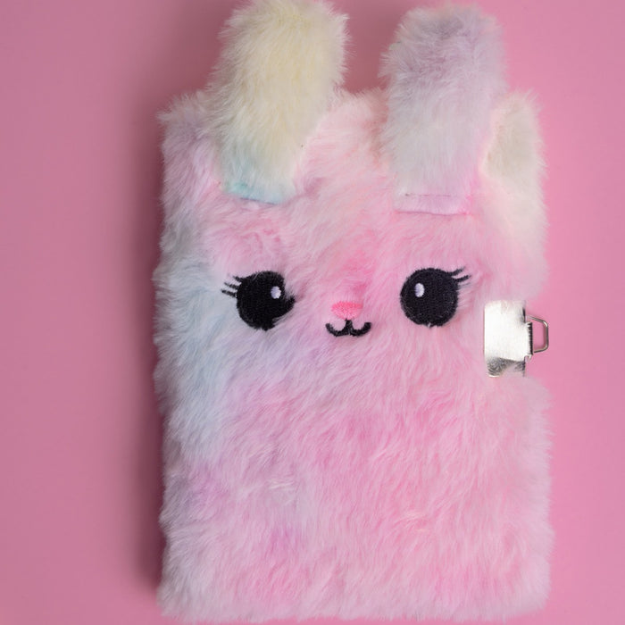 Wholesale Fabric A6 Lockable Plush Notebook with Tie Dye Heart Cover MOQ≥3