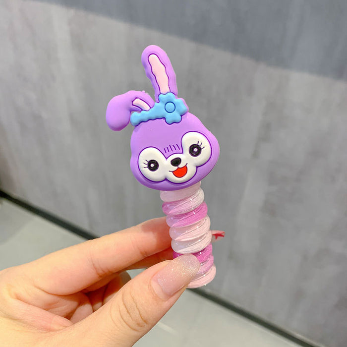 Wholesale Children' s Phone Cord Hair Scrunchies Cartoon Animal  Headwear