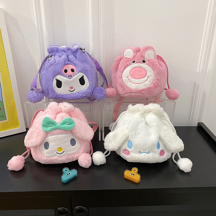 Wholesale Cartoon Plush Doll Ball Shoulder Bags