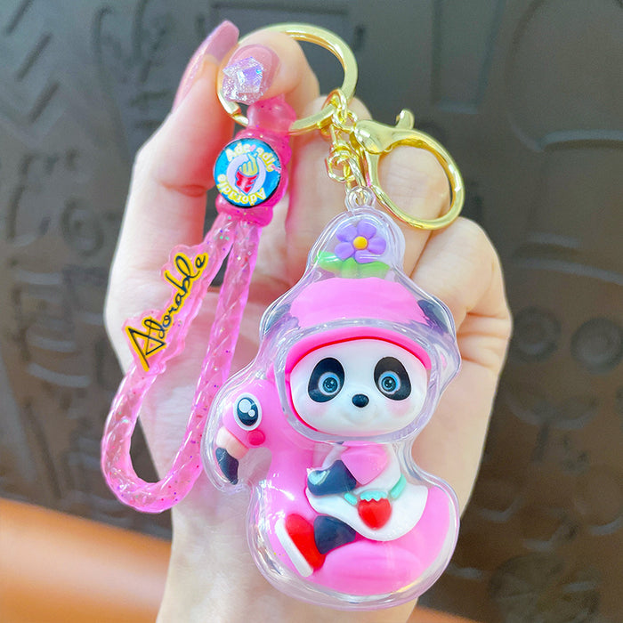 Wholesale Acrylic Shell Panda Keychain JDC-KC-YanG049