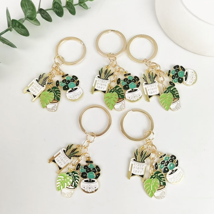 Wholesale pot meat shape green keychain