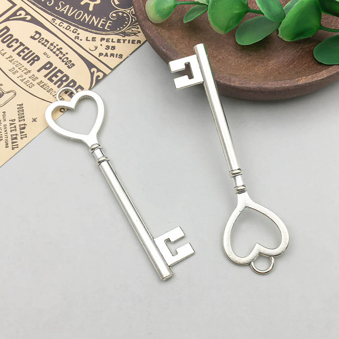 Wholesale Zinc alloy simulated key-shaped  DIY beads pendants