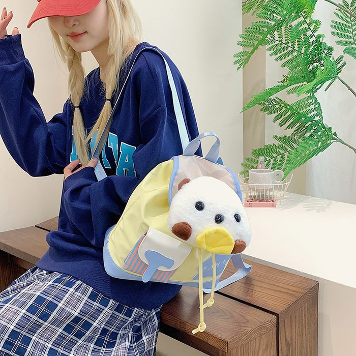 Wholesale Cute Plaid Shell Dog Large Capacity Cartoon Backpack