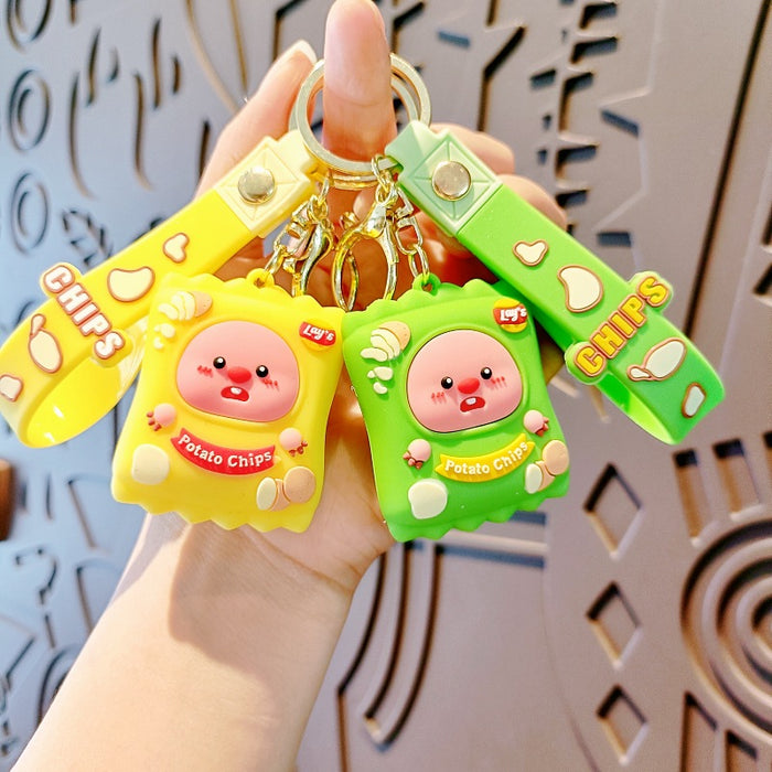 Wholesale Silicone Cartoon Doll Keychain JDC-KC-MingT204