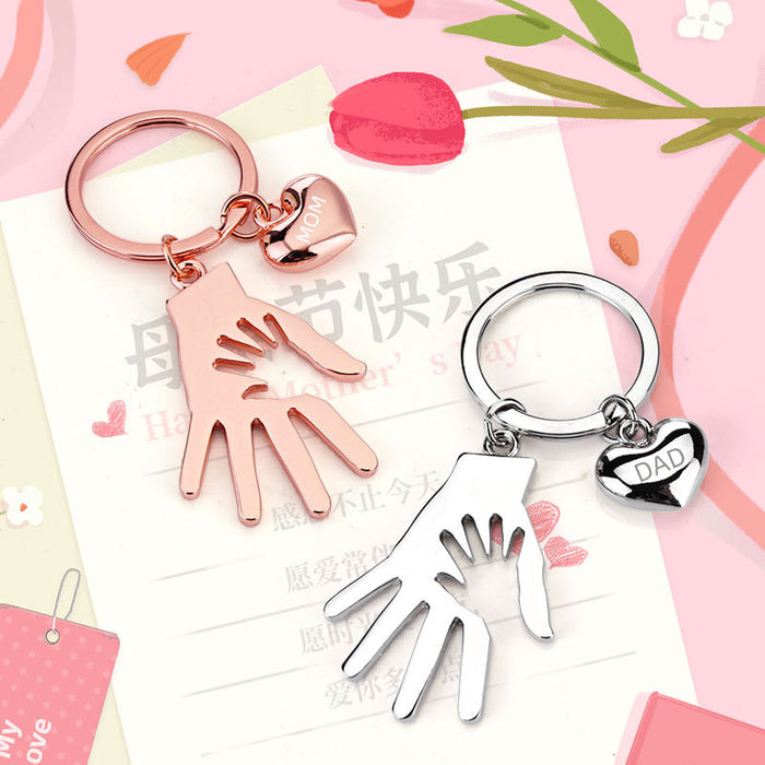 Wholesale Gift Mother's Day Keychain Pendant Customized Creative Gift Love Metal Keychain