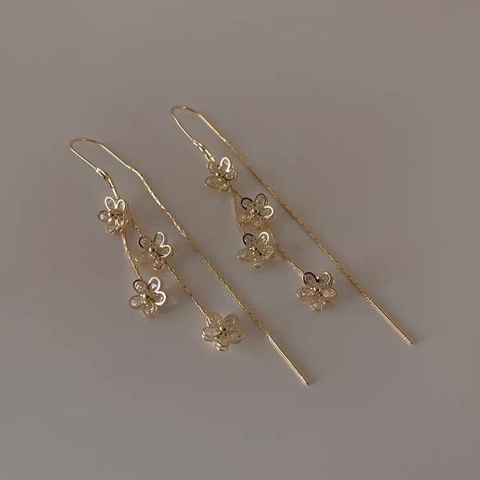Wholesale Zircon tassel temperament versatile long internet famous earrings
