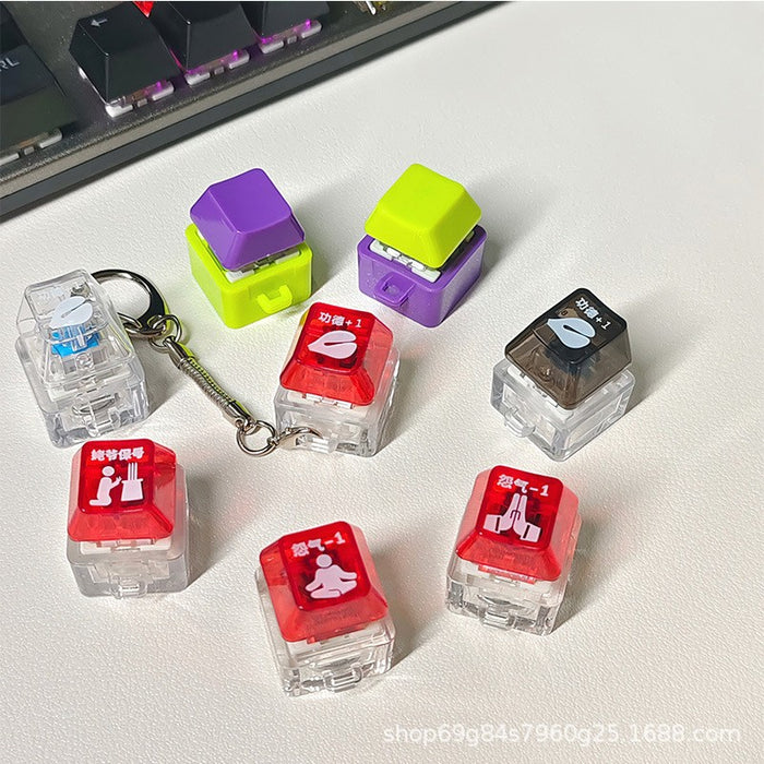 Wholesale Button press creative pendant cute style keychain decompression toy