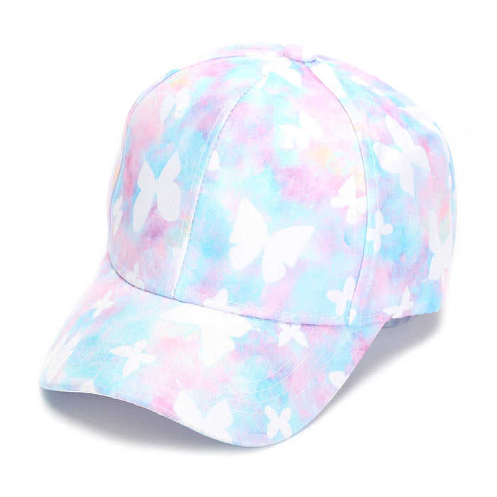 Wholesale Children' s colorful tie-dye baseball cap outdoor sun hat