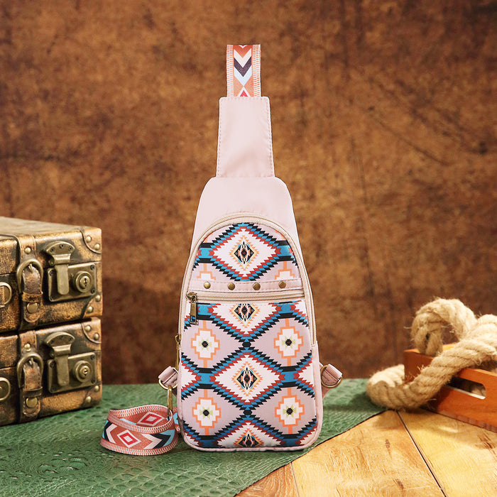 Wholesale Aztec Bohemian chest bag crossbody shoulder bag women' s bag