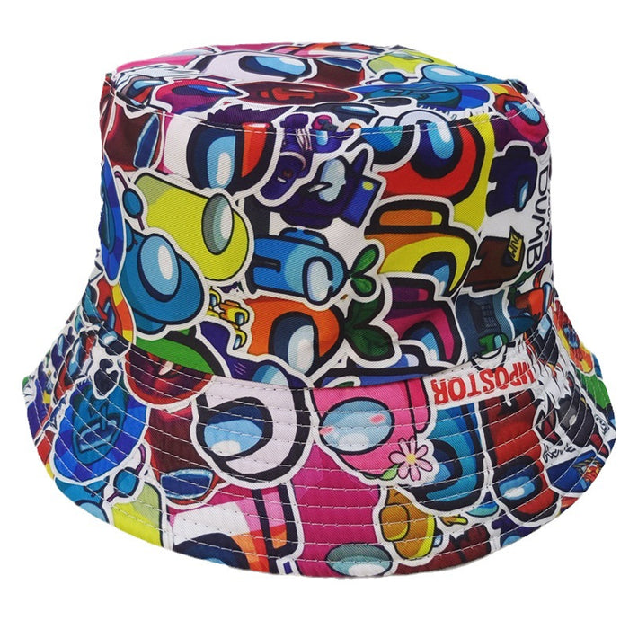 Wholesale Cartoon Print Cotton Bucket Hat JDC-FH-BoD017