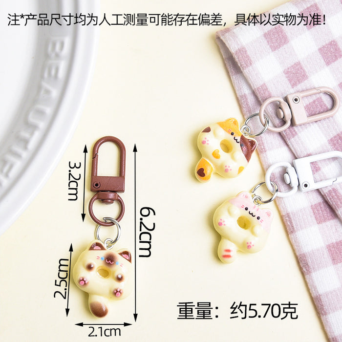 Wholesale  Cute Cat Cartoon Keychain Pendant Schoolbag Hanging Keychain