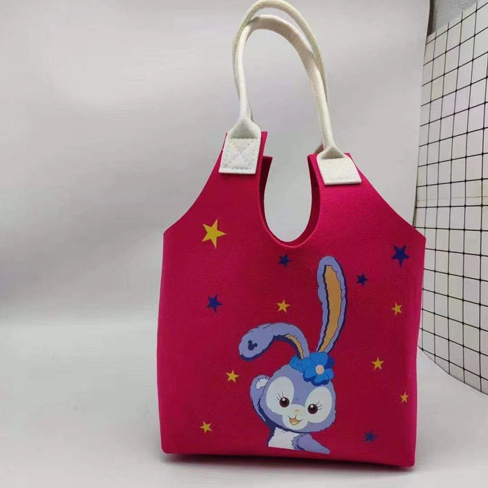 Wholesale Large capacity cartoon portable felt student handbag handbag super cute rabbit