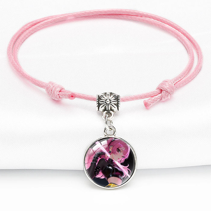 Wholesale KPOP Cute Cartoon Crystal Multi-Color Adjustable Bracelet