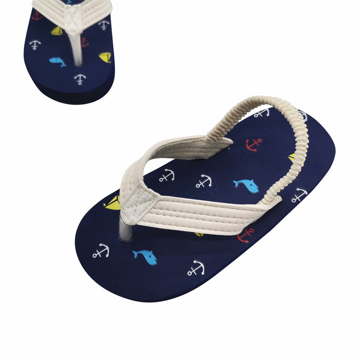Wholesale Flip-flops Children's Men's Sailing Shoes Cartoon Clip Foot Soft Bottom  Beach Shoes