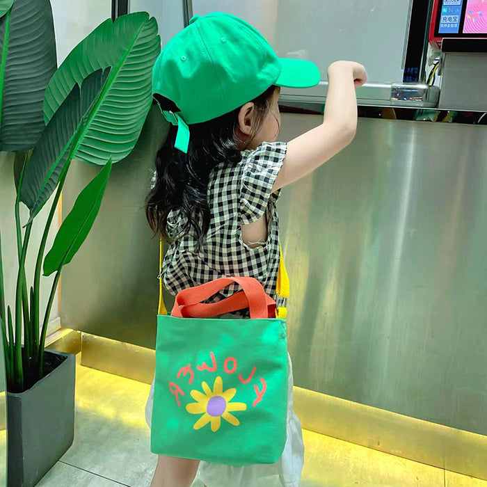 Wholesale Children's messenger bag printed handbag children's backpack sweet flower small bag