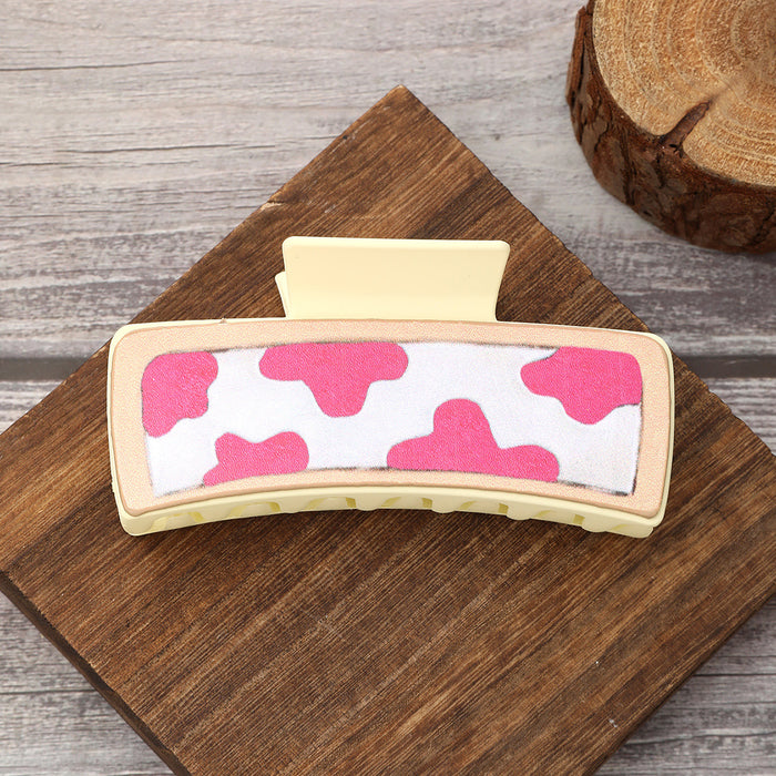 Wholesale Western Wind Horse Head Pattern Grab Clip Leather Hairpin Women' s Shark Clip