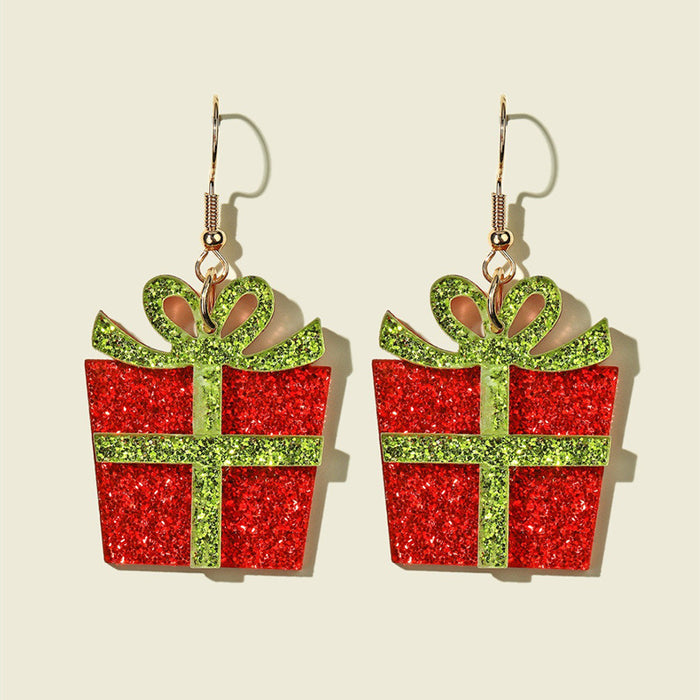 Wholesale Christmas Acrylic Cartoon Color Matching Earrings JDC-ES-JunJie013