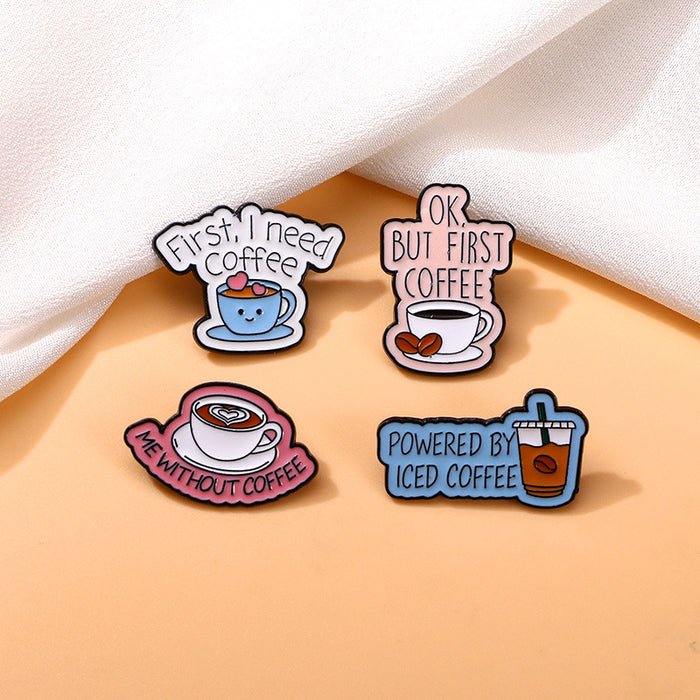 Wholesale Original  coffee cartoon cute  brooch