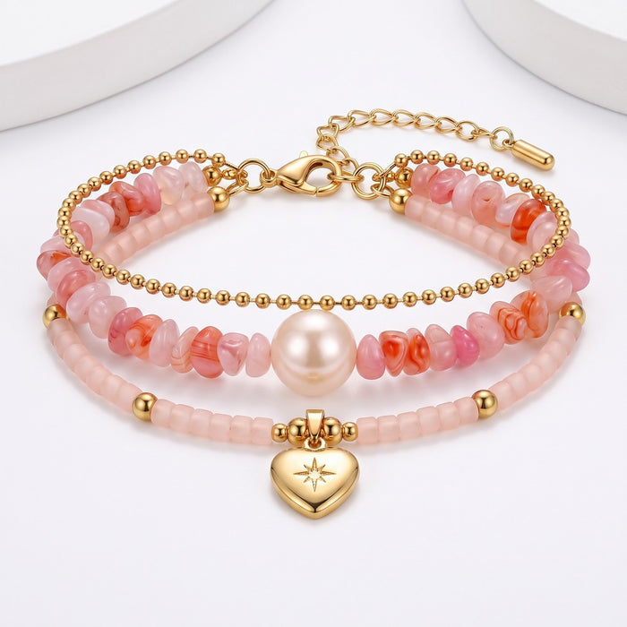 Wholesale Bohemian Imitation Turquoise Love Heart Women's Bracelet Jewelry