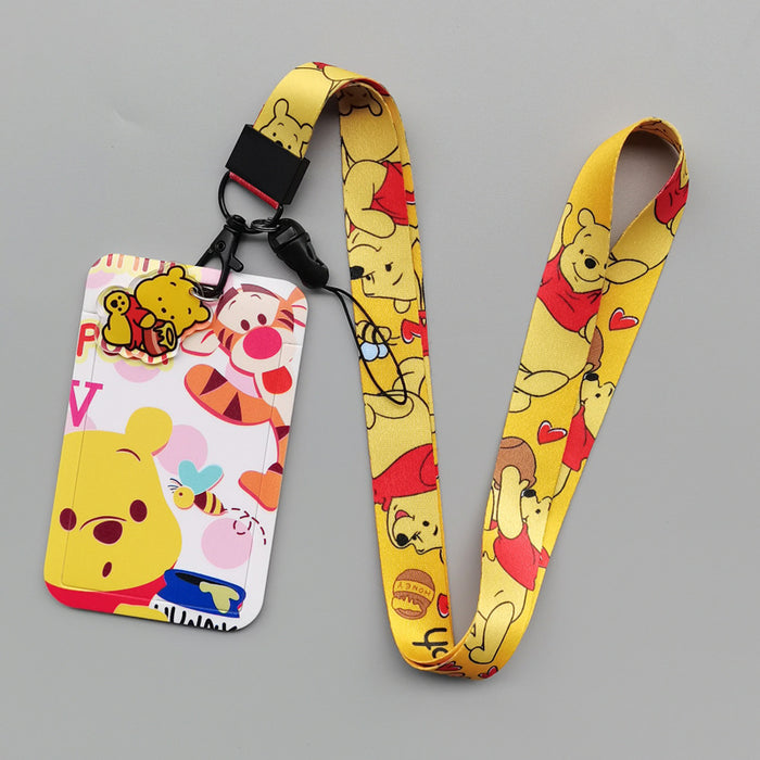 Wholesale Cartoon Anime Card Holder With Hard Case And Polyester Lanyard Chic Student ID Badge Trendy Gift