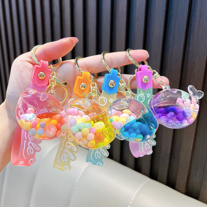 Wholesale Acrylic Jelly Bean Whale Keychain JDC-KC-WoA048