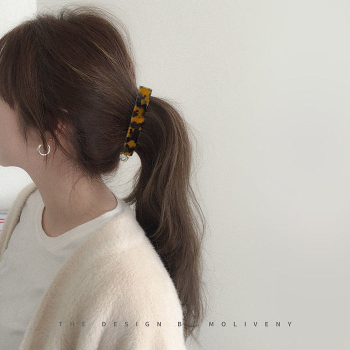 Wholesale banana clip elegant simple vertical clip elegant girl candy color vertical hairpin