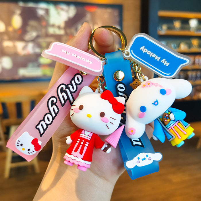 Wholesale Cartoon Silicone Doll Keychain JDC-KC-Tingm302