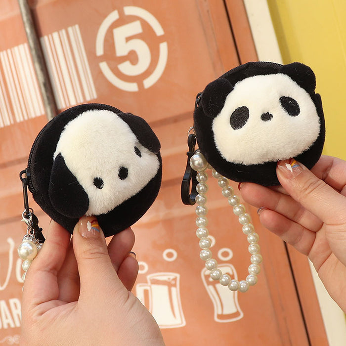 Wholesale Trendy Plush Panda Coin Purse Key Card Holder Storage Bag