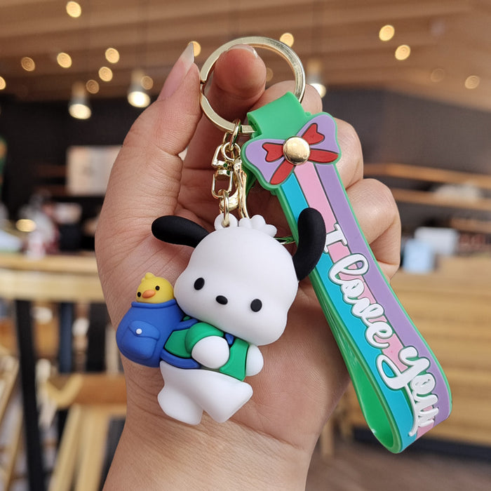 Wholesale Cartoon Silicone Doll Keychain JDC-KC-ZhuoRan033