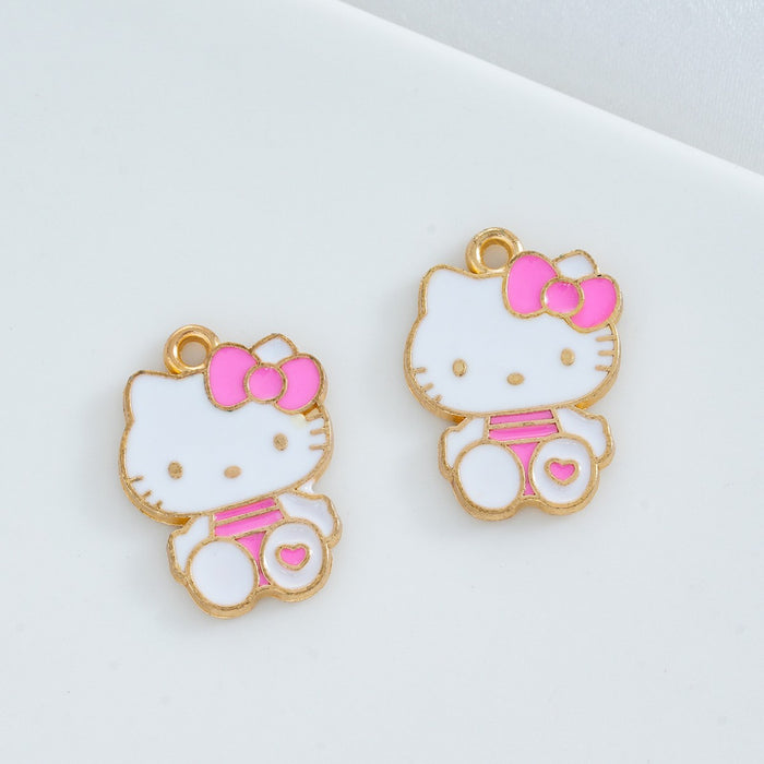 Wholesale 10 pcs DIY Cute Cartoon Oil-Drip Alloy Charms