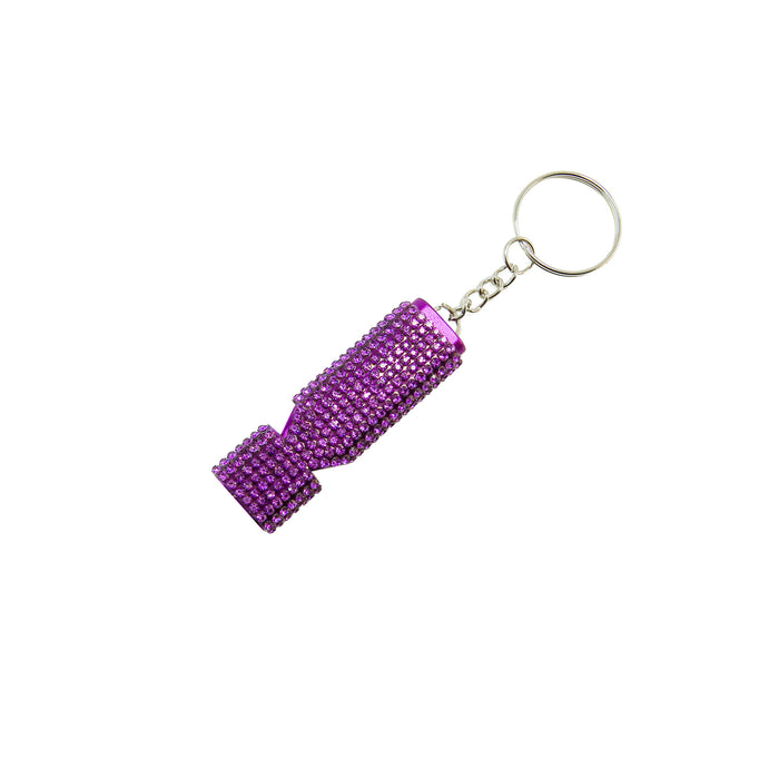 Wholesale Stylish Black Metal Whistle Keychain Compact Portable Car Key Accessory Bag Charm