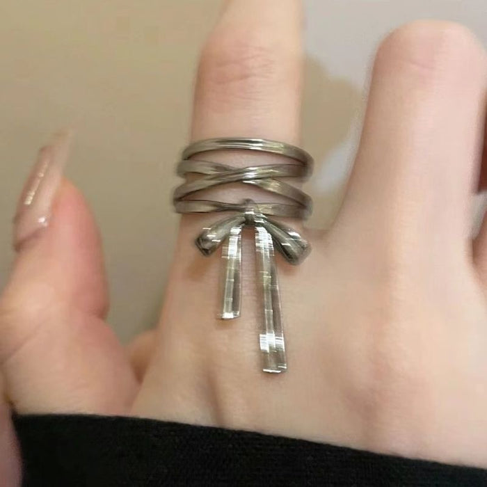 Wholesale Pearl ring, women's autumn and winter cute cartoon high-end feeling, index finger ring, children's fun ring