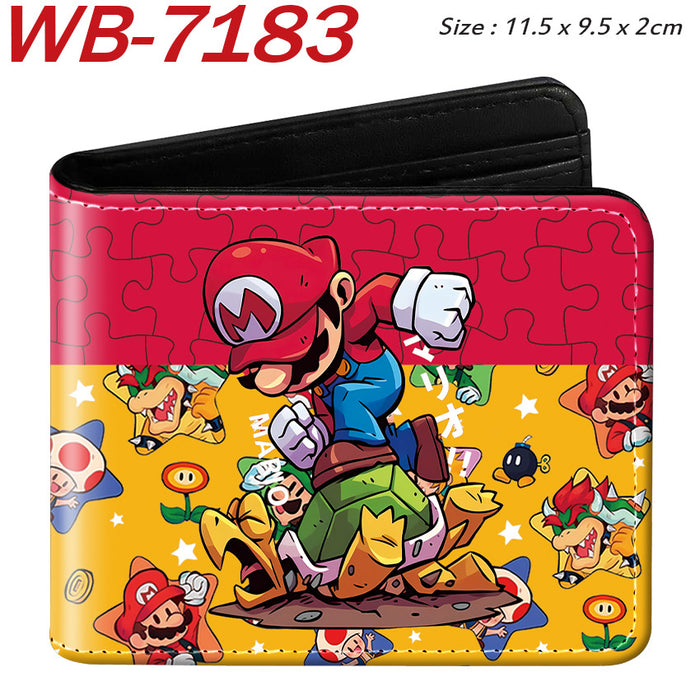 Wholesale Anime Cartoon Print PU Leather Bi Fold Wallet Street Fashion Unisex Student Wallets Waterproof Full Color Design Fashion Accessory Resale