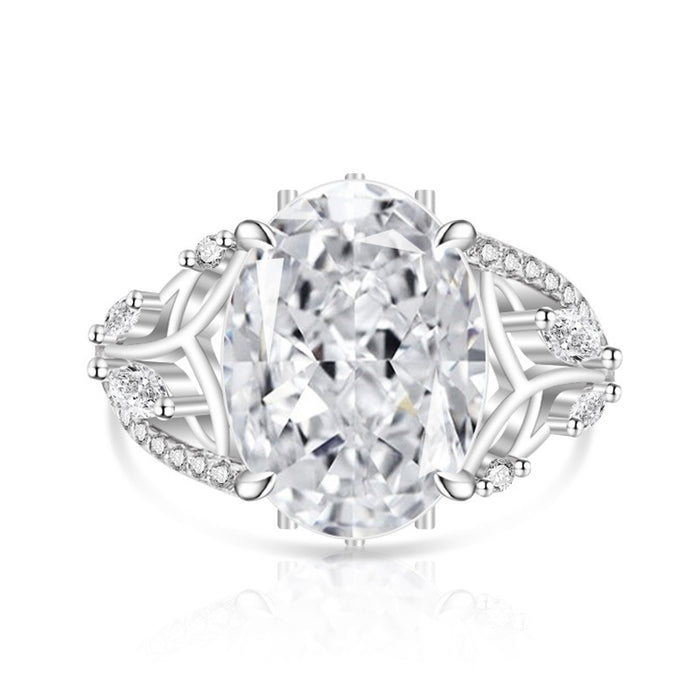 Wholesale Ice Flower Cut Floral Fairy Ring Real Gold Plated Copper White CZ Geometric Everyday Jewelry