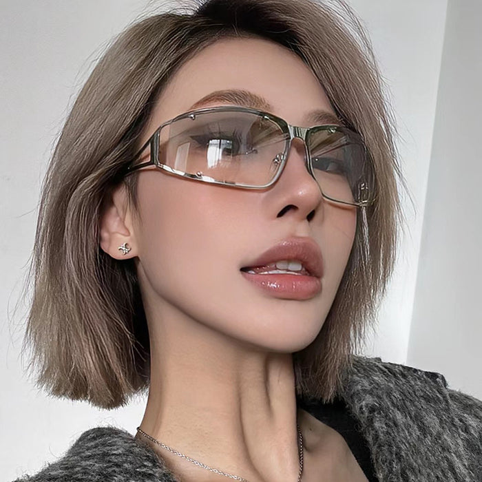 Wholesale Sunglasses, Personalized Cat Eyes, Metal Hollow Street Photography, Sunglasses