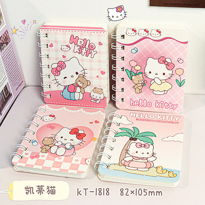 Wholesale 4 Sets of A7 Small Coil Cartoon Paper Notebook JDC-NK-YYC005