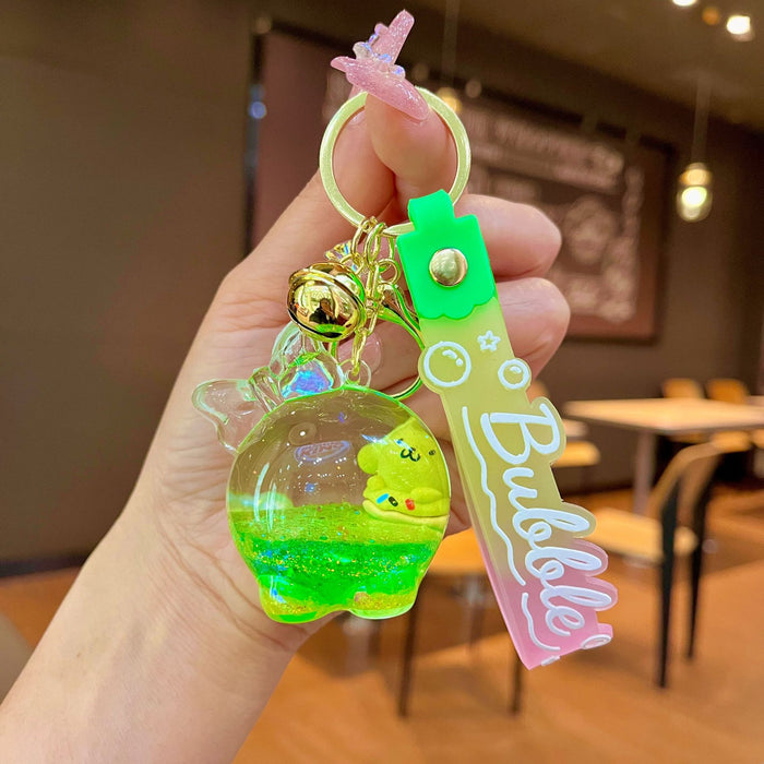 Wholesale Acrylic Cartoon Quicksand Bottle Keychain JDC-KC-JinM008