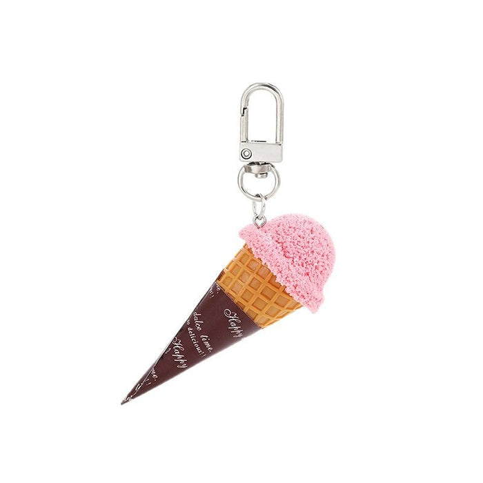 Wholesale PVC Cartoon Ice Cream Cone Keychain Fashion DIY Accessory MOQ≥2