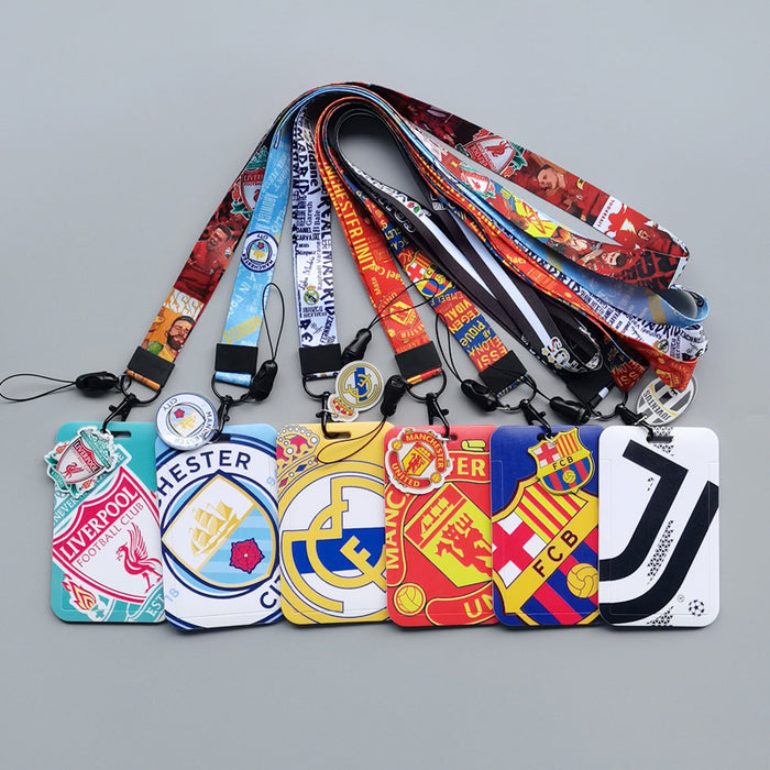 Wholesale football team Lanyard Keychain Cartoon animation hard